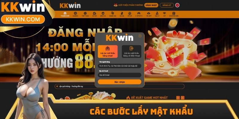 Các bước lấy hoặc đặt mật khẩu mới tại nhà cái